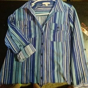 Striped button up shirt